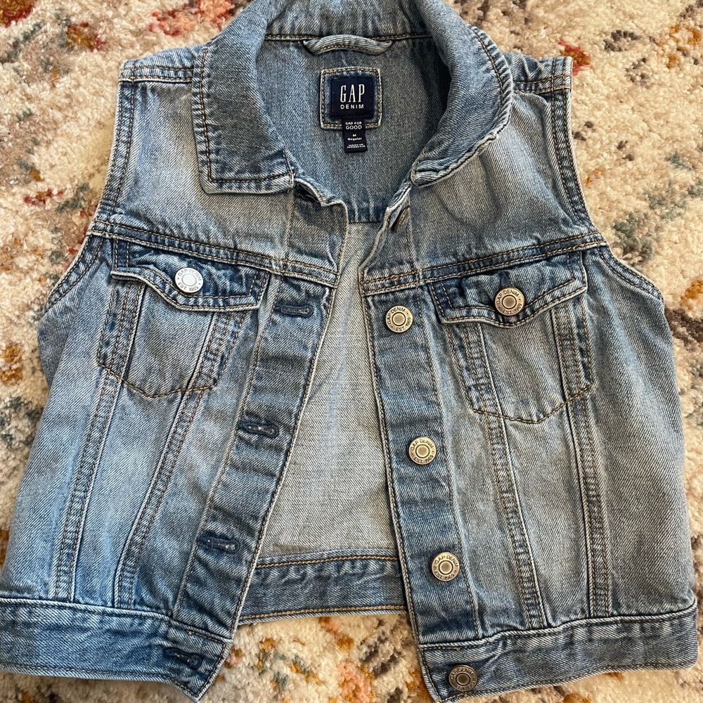 GAP Blue Denim Vest Classic Style
